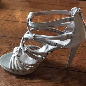 BCBG taupe suede heels - never worn